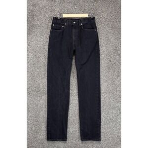 Vintage Levis 505 Jeans Mens 32/36 (Fits 30/36) Black Denim Regular Straight Y2K